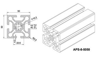 APS 8 5050工業(yè)鋁型材 自動化流水線的高效承載骨架